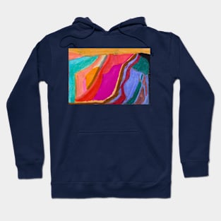 Colourful Unique Abstract Texta Colours Hoodie